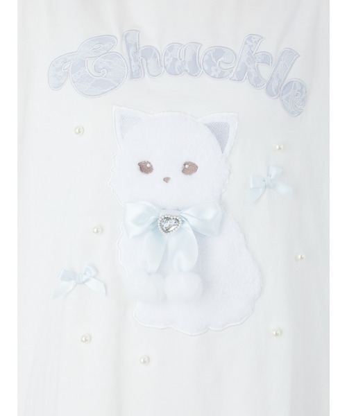 Ank Rouge(アンクルージュ)の「ネコちゃんドッキングTE(Tシャツ/カットソー・レディース・ブラック/ブルー/ピンク・M)」の18枚目の写真