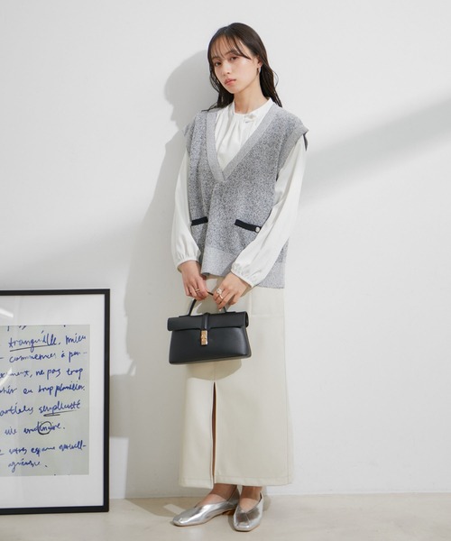 Juze（ジュゼ）の「スクエアトゥバブーシュパンプス（パンプス・レディース・オフホワイト/シルバー/ブラック・S/M/L）」の18枚目の写真