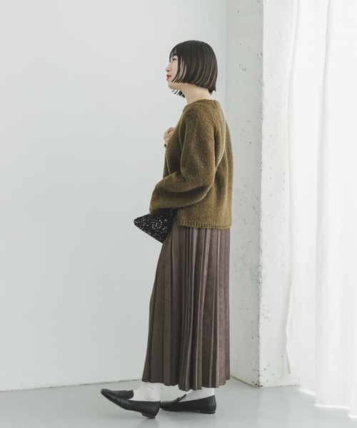 ITEMS URBANRESEARCH（アイテムズ アーバンリサーチ）の「フェイクスエードプリーツスカート（スカート・レディース・オレンジ/チャコールグレー/カーキ/ベージュ系その他・FREE）」の21枚目の写真