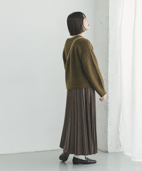 ITEMS URBANRESEARCH（アイテムズ アーバンリサーチ）の「フェイクスエードプリーツスカート（スカート・レディース・オレンジ/チャコールグレー/カーキ/ベージュ系その他・FREE）」の22枚目の写真