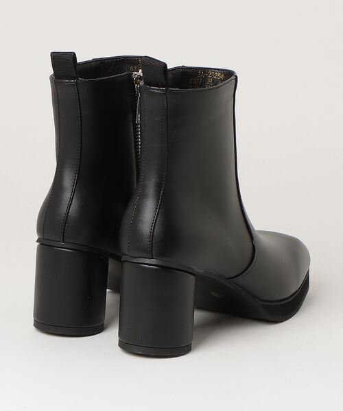 LOVEHUNTER(ラブハンター)の「LOVEHUNTER/円柱ヒール スクエアトゥ ヒールブーツ 7.5cm ストーム付き(6837)(ブーツ・メンズ・ブラック・43/40/41/44/42)」の2枚目の写真