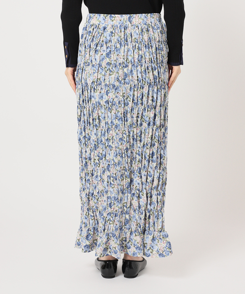 B.C STOCK（ベーセーストック）の「【Gleamy/グリーミー】フラワープリントスカート1（スカート・レディース・ブルー/イエロー・FREE）」の14枚目の写真