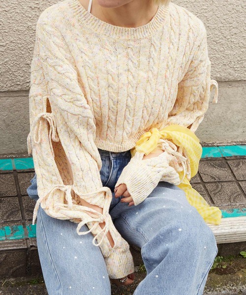 hide マルチカラー ニットアイテム レモネード hide マルチカラー