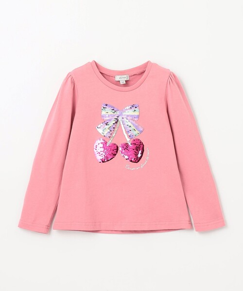 ANY(エニィ)の「ミラクルスパンコール 長袖 Tシャツ(Tシャツ/カットソー・キッズ・ライラック系/ネイビー系/ピンク系・130/120/100/110)」の8枚目の写真