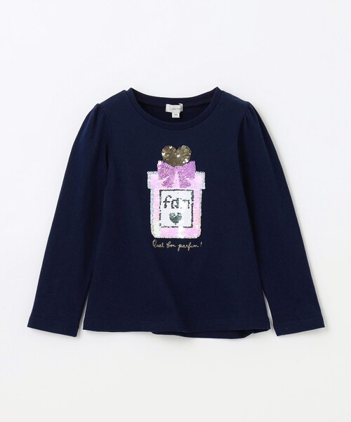 ANY(エニィ)の「ミラクルスパンコール 長袖 Tシャツ(Tシャツ/カットソー・キッズ・ライラック系/ネイビー系/ピンク系・130/120/100/110)」の11枚目の写真