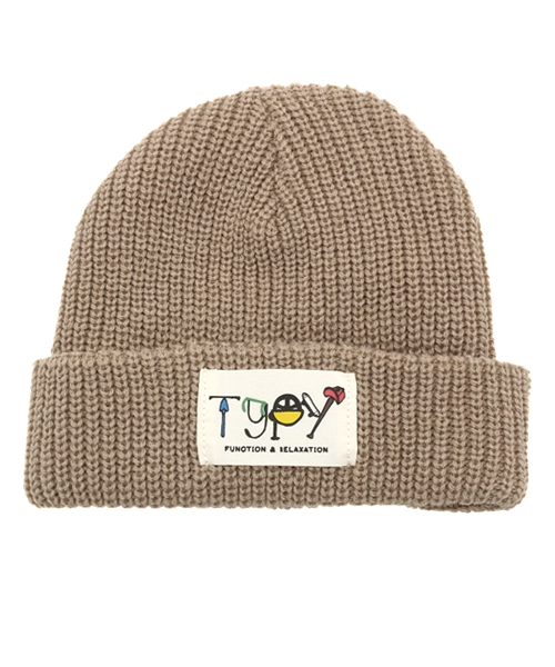 CIAOPANIC TYPY(チャオパニックティピー)の「キッズアゼ編みニットワッチ(ニットキャップ/ビーニー・キッズ・ブラック/グレー/ネイビー/ワインレッド/ブルー/その他21/キャメル/オレンジ/サックスブルー/グリーン/ホワイト/チャコールグレー/マスタード/ロイヤルブルー/カーキ/ベージュ・FREE)」の6枚目の写真