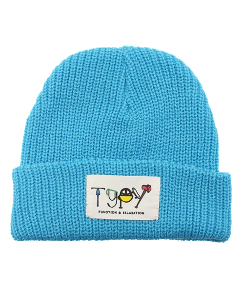 CIAOPANIC TYPY(チャオパニックティピー)の「キッズアゼ編みニットワッチ(ニットキャップ/ビーニー・キッズ・ブラック/グレー/ネイビー/ワインレッド/ブルー/その他21/キャメル/オレンジ/サックスブルー/グリーン/ホワイト/チャコールグレー/マスタード/ロイヤルブルー/カーキ/ベージュ・FREE)」の9枚目の写真