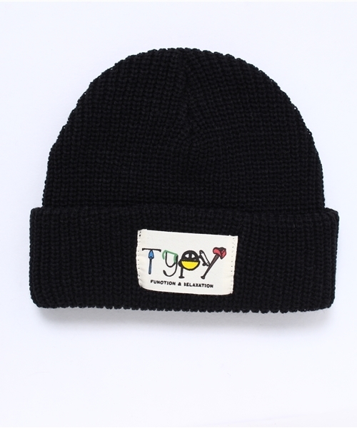 CIAOPANIC TYPY(チャオパニックティピー)の「キッズアゼ編みニットワッチ(ニットキャップ/ビーニー・キッズ・ブラック/グレー/ネイビー/ワインレッド/ブルー/その他21/キャメル/オレンジ/サックスブルー/グリーン/ホワイト/チャコールグレー/マスタード/ロイヤルブルー/カーキ/ベージュ・FREE)」の3枚目の写真