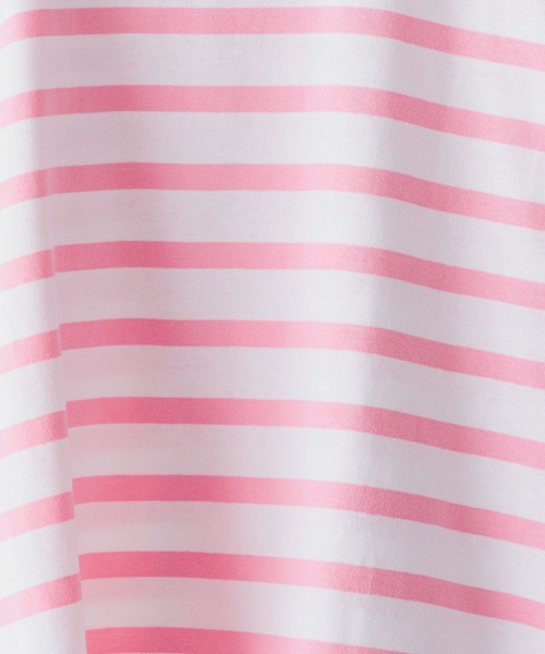 LOWRYS FARM（ローリーズファーム）の「ＵＳＡボーダーＴシャツＳＳ＊　104007（Tシャツ/カットソー・キッズ・レッド/ブラック/ブルー/ピンク/グリーン・110cm/120cm/130cm/140cm/150cm）」の8枚目の写真