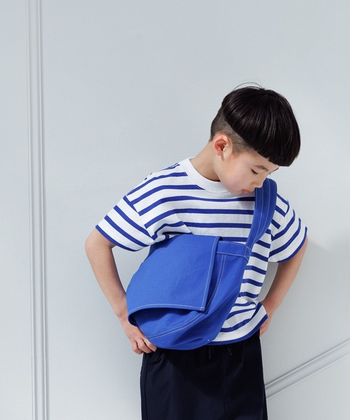 LOWRYS FARM（ローリーズファーム）の「ＵＳＡボーダーＴシャツＳＳ＊　104007（Tシャツ/カットソー・キッズ・レッド/ブラック/ブルー/ピンク/グリーン・110cm/120cm/130cm/140cm/150cm）」の17枚目の写真