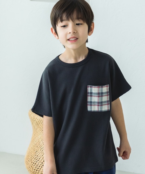 pairmanon（ペアマノン）の「ワッフル ポケット付き半袖Tシャツ