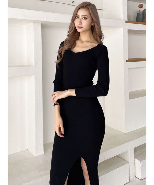 GYDA（ジェイダ）の「2WAYロングニットワンピース（ワンピース・レディース・グレー/ブラック・FREE）」の15枚目の写真