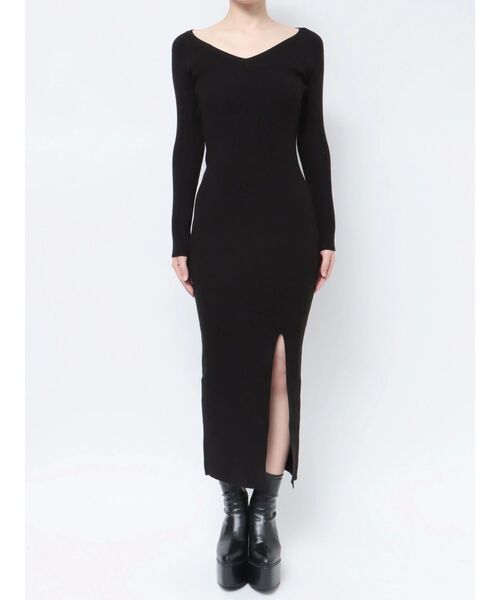 GYDA（ジェイダ）の「2WAYロングニットワンピース（ワンピース・レディース・グレー/ブラック・FREE）」の21枚目の写真