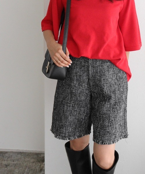 Pierrot(ピエロ)の「ツイードショートパンツ(その他パンツ・レディース・ブラック/ネイビー・M/L/PM)」の15枚目の写真