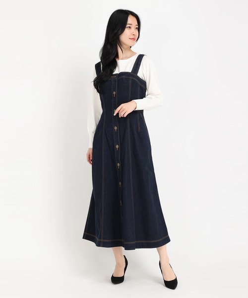 STRAWBERRY FIELDS ストロベリーフィールズ ジャンバースカート STRAWBERRY-FIELDS（ストロベリーフィールズ）｜2WAY