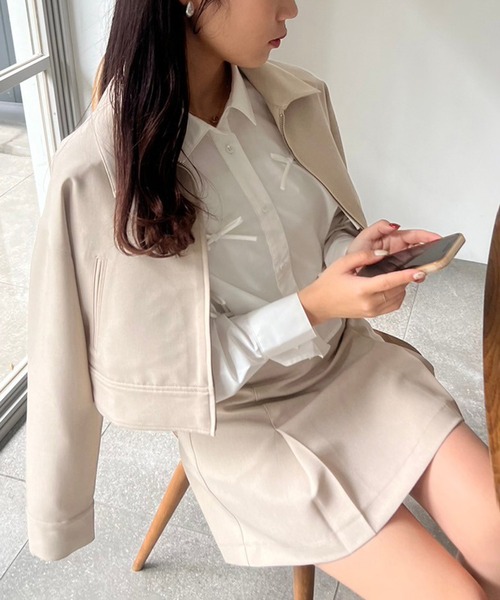 one after another NICE CLAUP(ワンアフターアナザーナイスクラップ)の「リボンいっぱいショートシャツ blouse collection(シャツ/ブラウス・レディース・サックスブルー/ブラック/オフホワイト・FREE)」の13枚目の写真