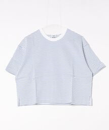 ティゴラ TIGORA コットンオーバーサイズTシャツ ボーダー