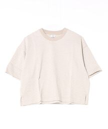 ティゴラ TIGORA コットンオーバーサイズTシャツ ボーダー