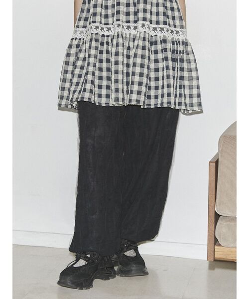 merry jenny（メリージェニー）の「チュールパラシュートパンツ（カーゴパンツ・レディース・オフホワイト/ブラック/ピンク・FREE）」の13枚目の写真