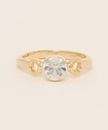 mille blanc（ミルブラン）の「【ニッケルフリー】 クリアビジューリング 日本製（リング）」