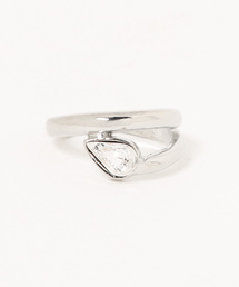 mille blanc（ミルブラン）の「【ニッケルフリー】 クリアビジューリング 日本製（リング）」