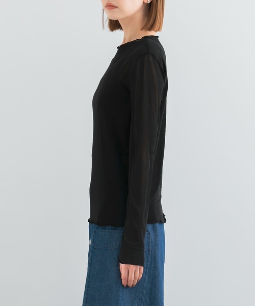 Torrazzo Donna(トラッゾドンナ)の「TORRAZZO DONNA シアーカットソー(Tシャツ/カットソー・レディース・ブラック/ライトブラウン/ホワイト・FREE)」の15枚目の写真