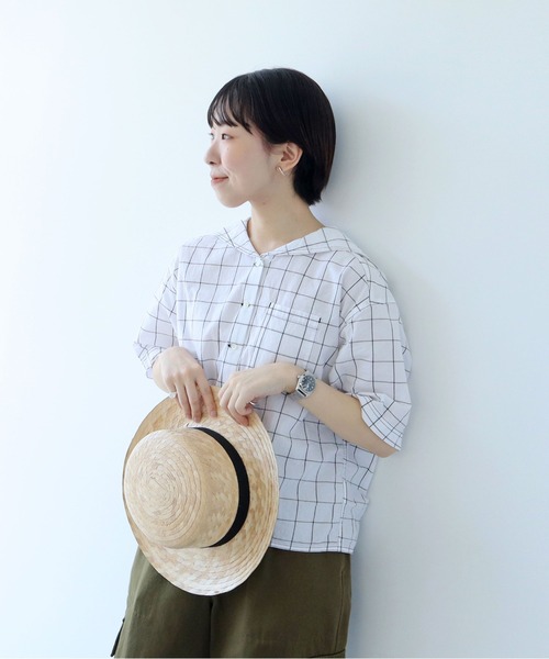 PAR ICI(パーリッシィ)の「ウェーブボイル セーラーブラウス(シャツ/ブラウス・レディース・ホワイト/ブルー/ブラック/その他・FREE)」の4枚目の写真