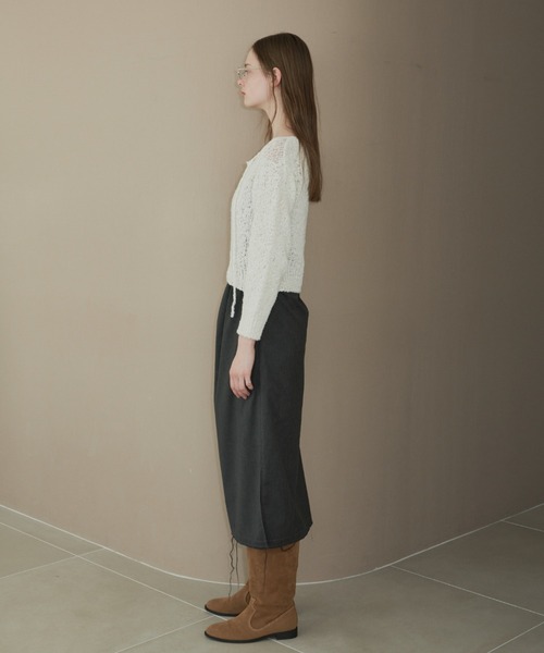 GIUNON（ジウノン）の「3way low gauge knit / 3wayローゲージニット（ニット/セーター・レディース・ブラック/ホワイト・FREE）」の18枚目の写真