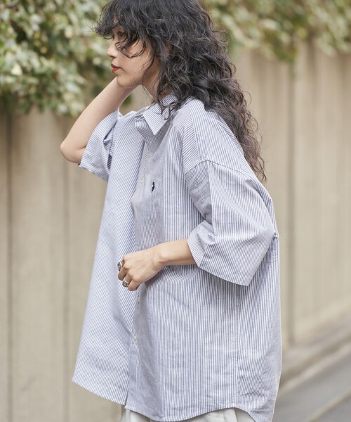 PUBLUX（パブリュクス）の「U.S.POLO ASSN/ユーエスポロアッスン 別注 ワンポイント刺繍ショートスリーブシャツ/ユニセックス/レギュラーカラーシャツ(限定展開)（シャツ/ブラウス・メンズ・ブラック/ブラック系その他/グリーン/ホワイト/ネイビー・SMALL/MEDIUM/LARGE）」の14枚目の写真