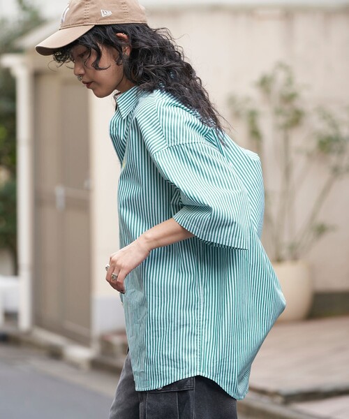 PUBLUX（パブリュクス）の「U.S.POLO ASSN/ユーエスポロアッスン 別注 ワンポイント刺繍ショートスリーブシャツ/ユニセックス/レギュラーカラーシャツ(限定展開)（シャツ/ブラウス・メンズ・ブラック/ブラック系その他/グリーン/ホワイト/ネイビー・SMALL/MEDIUM/LARGE）」の22枚目の写真