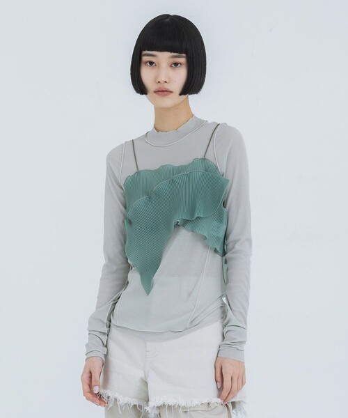 kotohayokozawa/コトハヨコザワ】シアーショートキャミソール