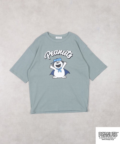 PEANUTS(ピーナッツ)の「PEANUTS ヘビーウエイトドロップショルダーTシャツ(Tシャツ/カットソー・メンズ・ネイビー/ブラック/ベージュ/杢グレー/ライトカーキ/コーラル・LL/S/M/L)」の21枚目の写真