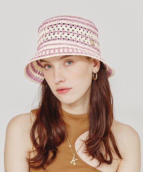 Chapeaud’O Crochet Border Bucket / シャポードオー