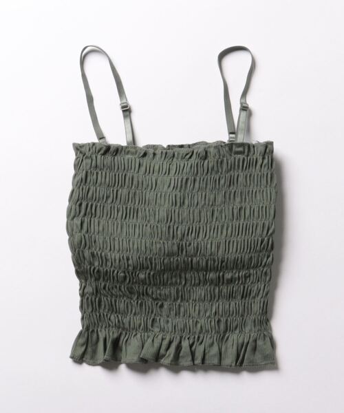 ammy.（エイミードット）の「【 ammy. / エイミードット 】 シャーリング カップ付き  キャミソール（キャミソール・レディース・ホワイト/グレー/ブラック/ダークグリーン/キャメル・FREE）」の18枚目の写真