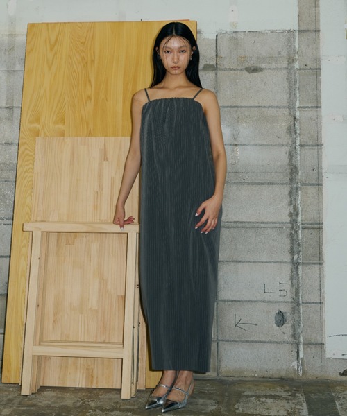 ANDRESD アンドレスド バックシアー ジレ セットアップ ドレス back sheer gilet setup dress / バックシアージレセットアップ