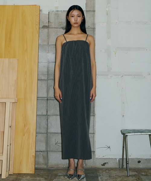セール】back sheer gilet setup dress / バックシアージレ