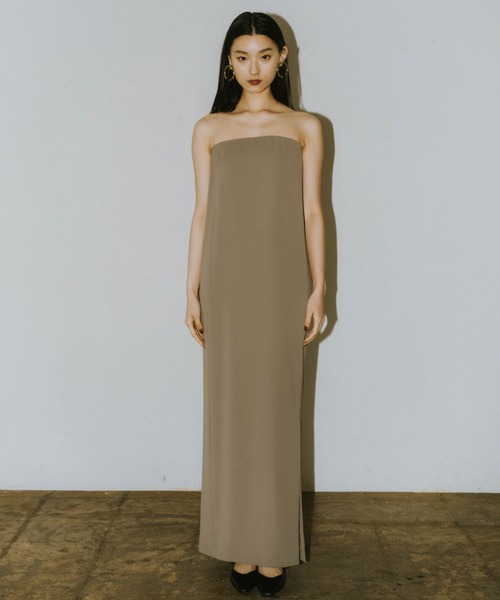 セール】バックシアージレセットアップドレス / back sheer gilet