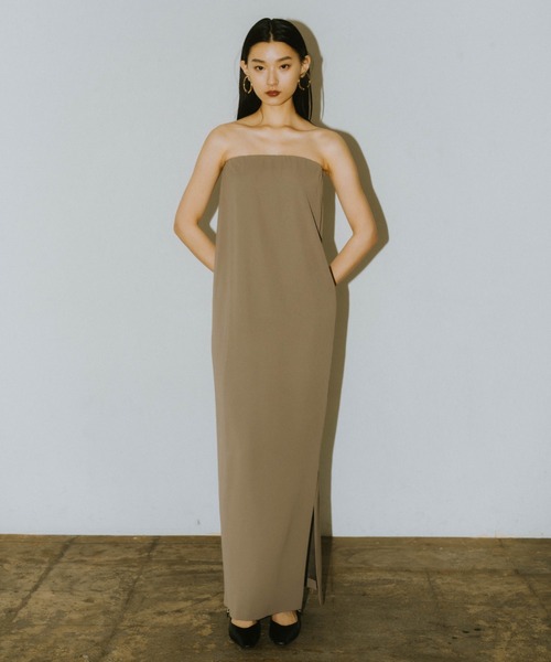 セール】バックシアージレセットアップドレス / back sheer gilet