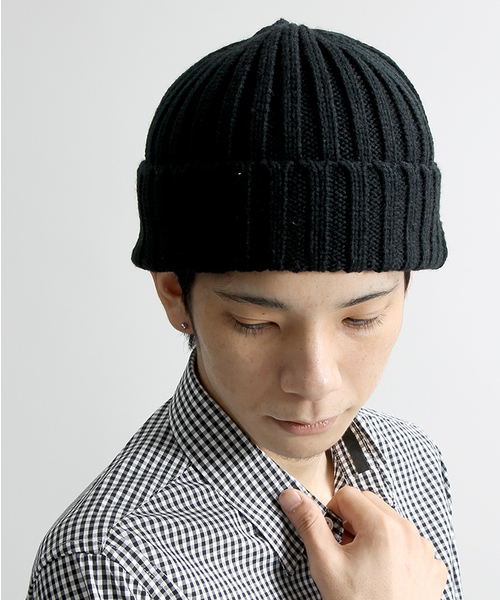 WEGO(ウィゴー)の「◆WEGO/リブニットキャップ(ニットキャップ/ビーニー・メンズ・ネイビー/ホワイト/ワイン/ブラック/杢グレー/カーキ・FREE)」の3枚目の写真