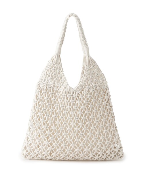 SHOO・LA・RUE（シューラルー）の「◆マクラメトートバッグ（トートバッグ・レディース・キャメル/アイボリー/ブルー・00）」の2枚目の写真