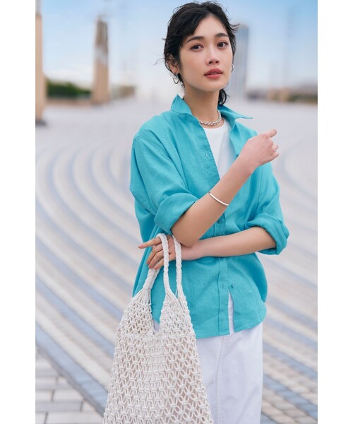 SHOO・LA・RUE（シューラルー）の「◆マクラメトートバッグ（トートバッグ・レディース・キャメル/アイボリー/ブルー・00）」の4枚目の写真