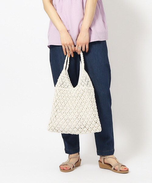 SHOO・LA・RUE（シューラルー）の「◆マクラメトートバッグ（トートバッグ・レディース・キャメル/アイボリー/ブルー・00）」の14枚目の写真