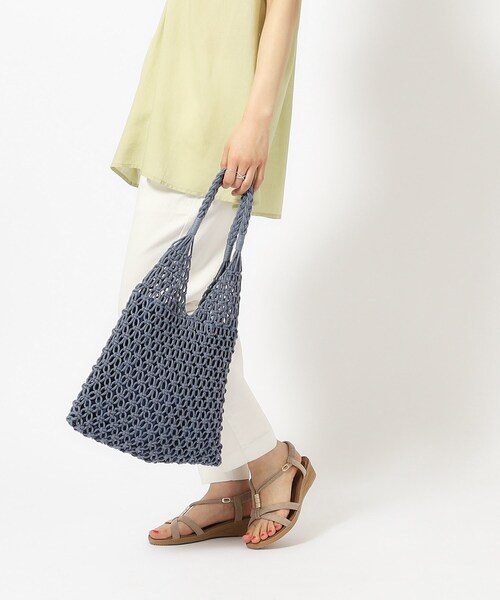 SHOO・LA・RUE（シューラルー）の「◆マクラメトートバッグ（トートバッグ・レディース・キャメル/アイボリー/ブルー・00）」の19枚目の写真