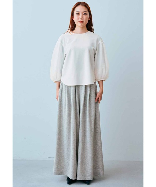新品♡タグ付き♡袖リボンドットチュールティアードトップス♡ネイビー 袖リボンドットチュールティアードトップス【宅配便】 | Fit more
