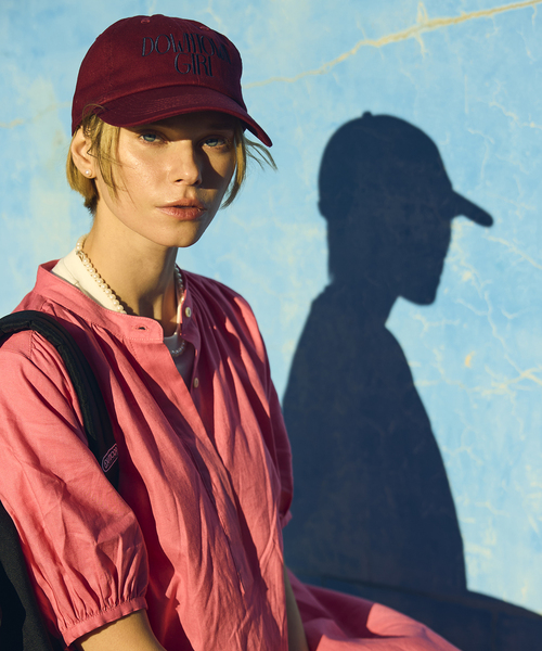 OUTDOOR PRODUCTS Usual Things（アウトドアプロダクツユージュアルシングス）の「≪追加≫DOWNTOWN GIRL CAP（キャップ・レディース・ブラック/ブルー/ベージュ/ボルドー/ピンク/グリーン・FREE）」の6枚目の写真