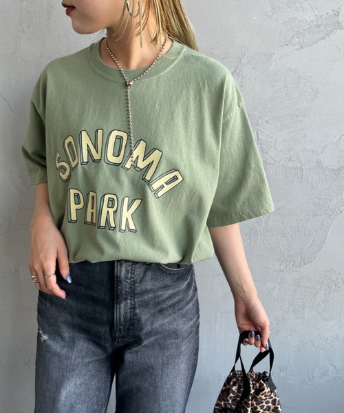 FUNG（ファング）の「[FUNG/ファング] SONOMA PARK カットオフプリントTシャツ（Tシャツ/カットソー・レディース・ホワイト/モスグリーン・M）」の17枚目の写真