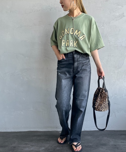 FUNG（ファング）の「[FUNG/ファング] SONOMA PARK カットオフプリントTシャツ（Tシャツ/カットソー・レディース・ホワイト/モスグリーン・M）」の20枚目の写真