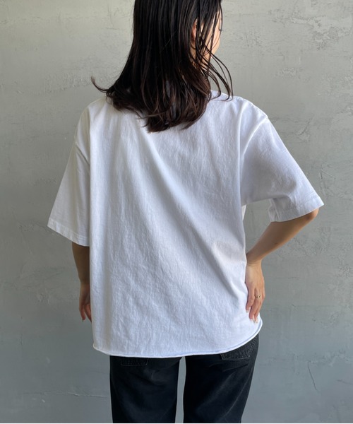 FUNG（ファング）の「[FUNG/ファング] SONOMA PARK カットオフプリントTシャツ（Tシャツ/カットソー・レディース・ホワイト/モスグリーン・M）」の12枚目の写真