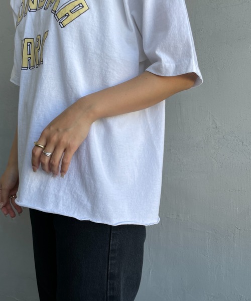 FUNG（ファング）の「[FUNG/ファング] SONOMA PARK カットオフプリントTシャツ（Tシャツ/カットソー・レディース・ホワイト/モスグリーン・M）」の14枚目の写真