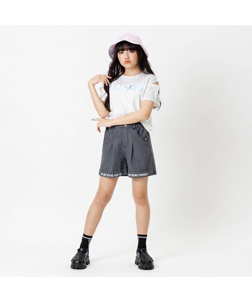 algy（アルジー）の「オーロラエンボスロゴT（Tシャツ/カットソー・キッズ・オフホワイト/ラベンダー/オレンジ・SMALL/MEDIUM/X-SMALL/XX-SMALL）」の4枚目の写真